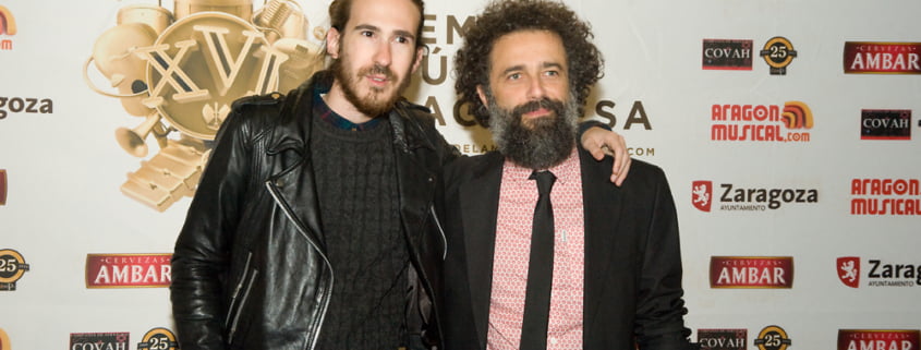 Carlos Sadness y Pecker en los 16º Premios de la Música Aragonesa en Zaragoza